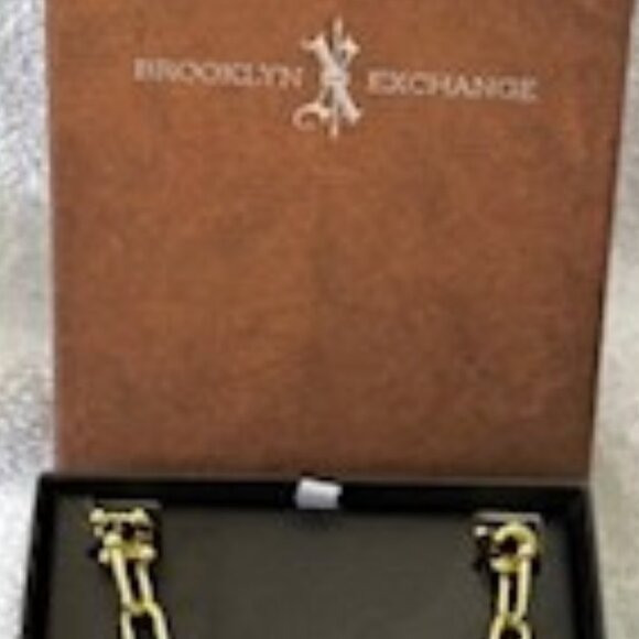 Brooklyn Exchange brand brass Men's necklace and bracelet set New in Box - Picture 2 of 4